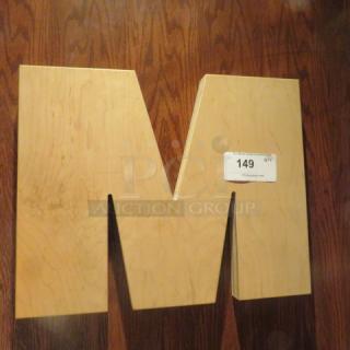 One Wooden 16 Inch Sign M