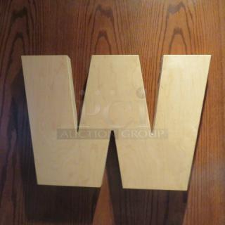 One Wooden 16 Inch Sign W