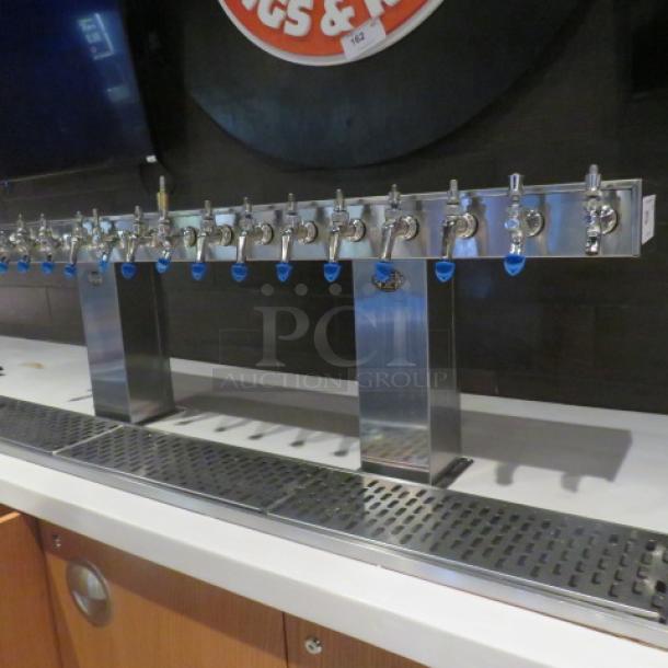One Perlick 16 Tap Beer Tower, With Drain Tray. 51.5X16.5X9.5. Drain Tray 57X75 - Image 3 of 3