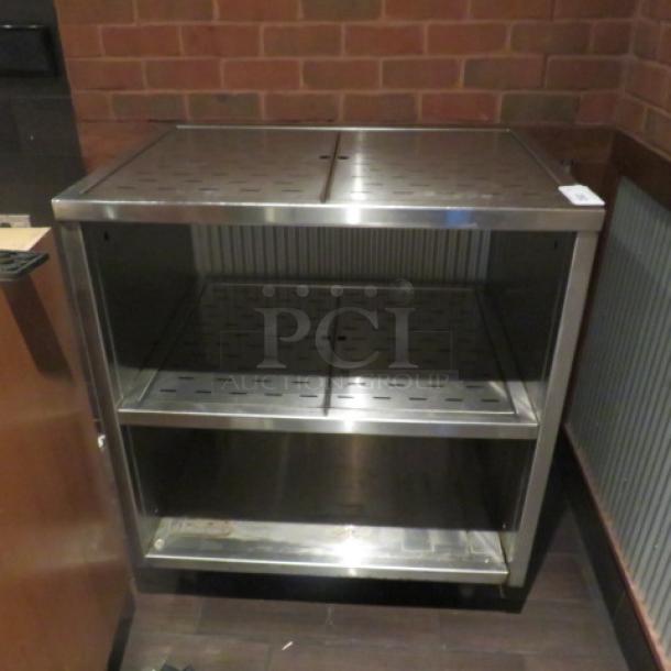 One Stainless Steel 3 Shelf Drain Table. 36.5X27X42 - Image 1 of 1