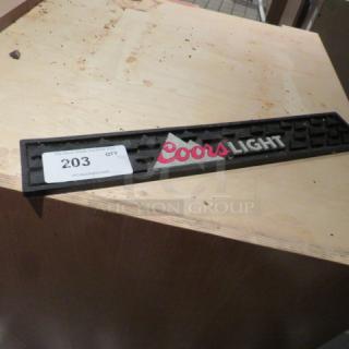 One 20.5X3.5 Coors Lite Bar Mat.