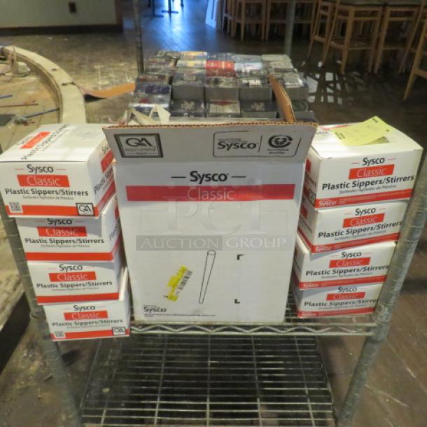 One Lot Of 16 Boxes Of 1,000 Sipper Straws. - Image 1 of 1