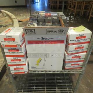 One Lot Of 16 Boxes Of 1,000 Sipper Straws.
