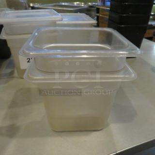 1/6 Size 6 Inch Deep Food Storage Container. 2XBID