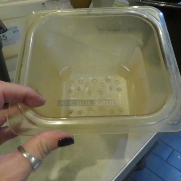 One 1/6 Size 6 Inch Deep Perforated Food Storage Container. - Image 1 of 1