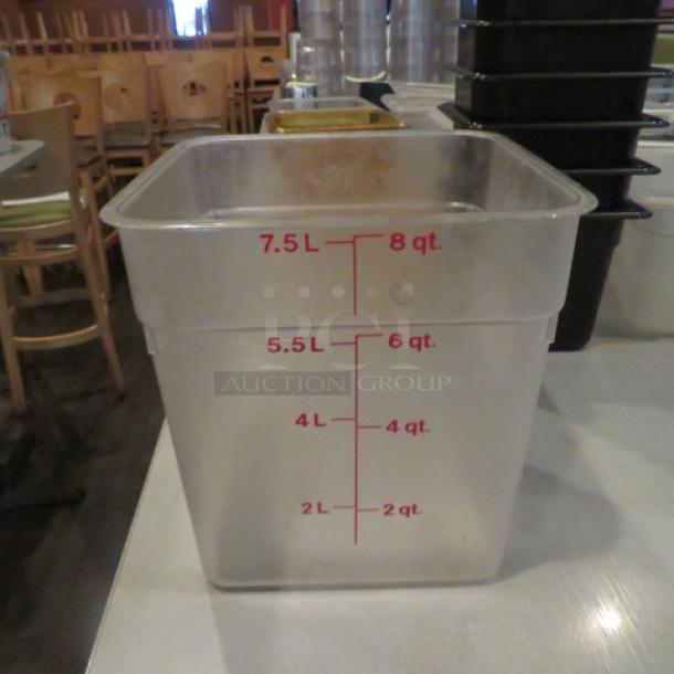 One 8 Quart Food Storage Container. - Image 1 of 1
