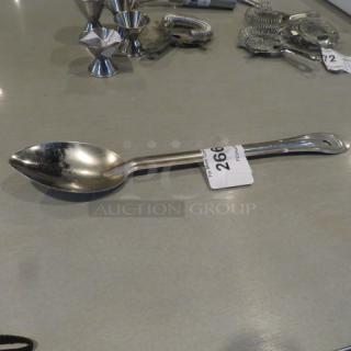 One Stainless Steel Spoon.