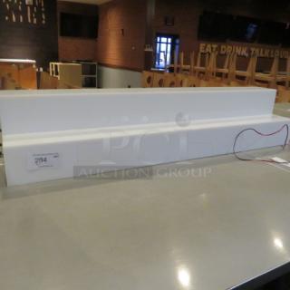 One Poly 2 Tier Lighted Liquor Bottle Display. 50X10X10