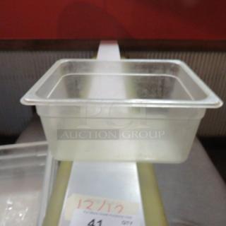One 1/2 Size 6 Inch Deep Food Storage Container.