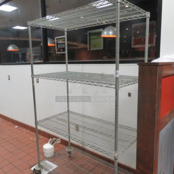 One Metro Shelf With 4 Shelves On Casters. 48X24X80 - Image 1 of 1