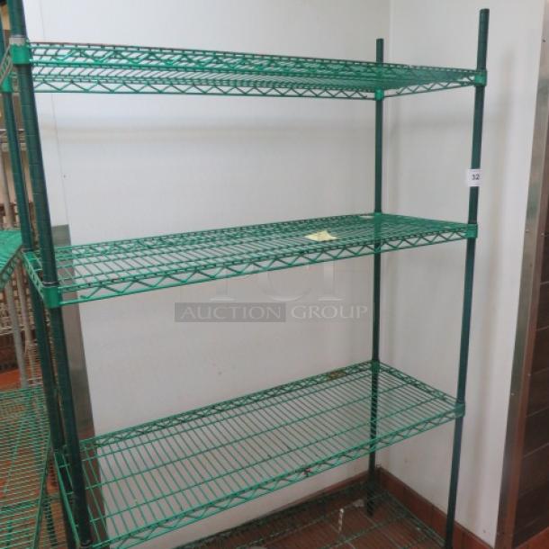 One Green Metro Shelf With 4 Shelves. 48X18X75 - Image 1 of 1