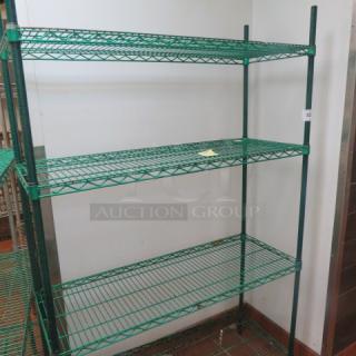 One Green Metro Shelf With 4 Shelves. 48X18X75