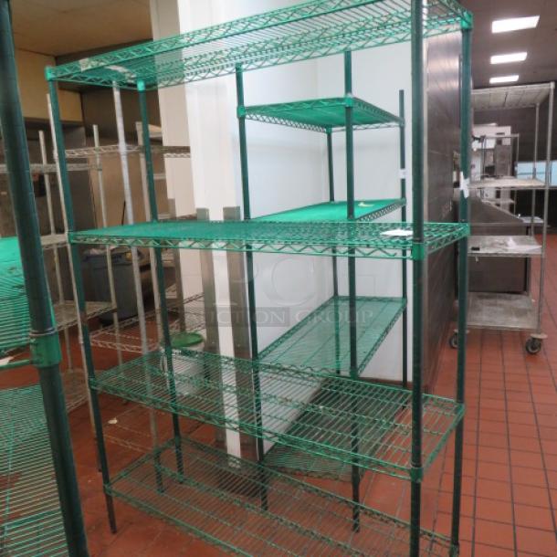 One Green Metro Shelf With 4 Shelves. 54X18X75 - Image 1 of 1