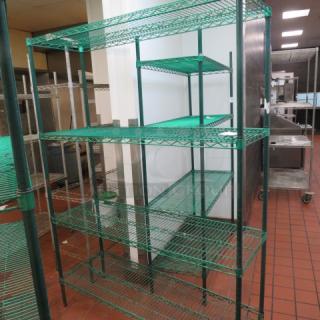 One Green Metro Shelf With 4 Shelves. 54X18X75