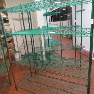 One Green Metro Shelf With 4 Shelves. 60X18X75