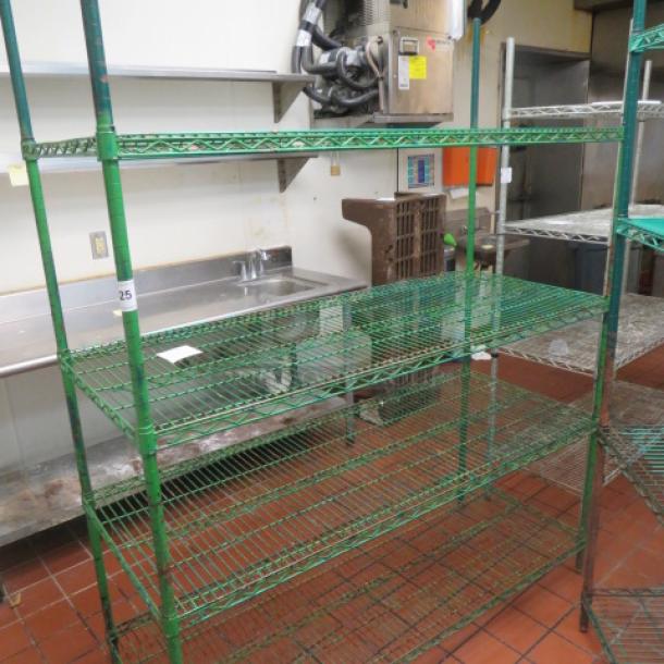 One Green Metro Shelf With 4 Shelves. 60X18X75 - Image 1 of 1