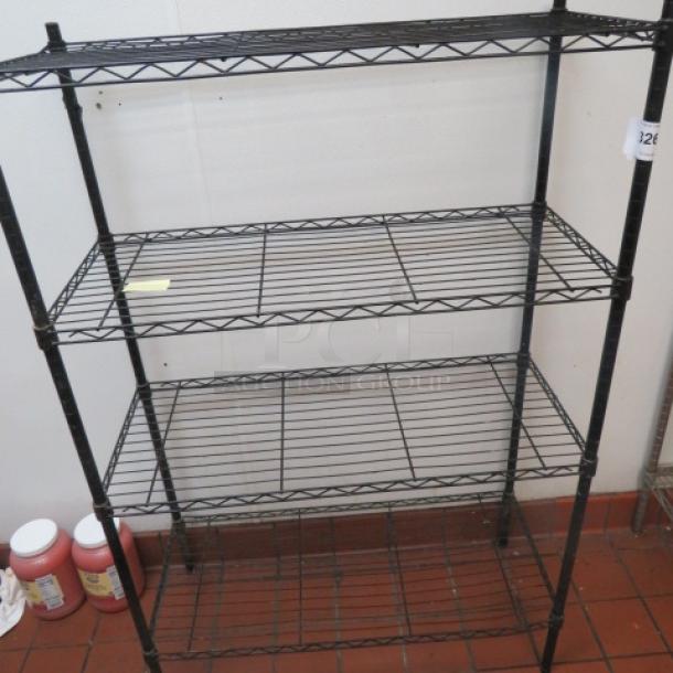 One Black  Metro Shelf With 4 Shelves. 36X16X54.5 - Image 1 of 1