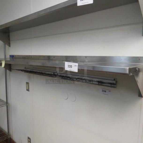One Stainless Steel Wall Mount Shelf. 72X12X0 - Image 1 of 1