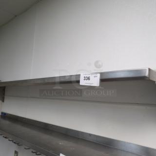 One Stainless Steel Wall Mount Shelf. 72X12X0