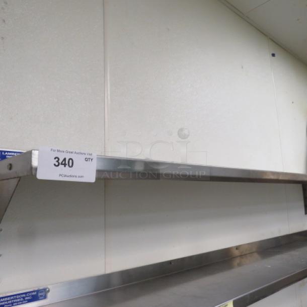 One Stainless Steel Wall Mount Shelf. 72X12X0 - Image 1 of 1
