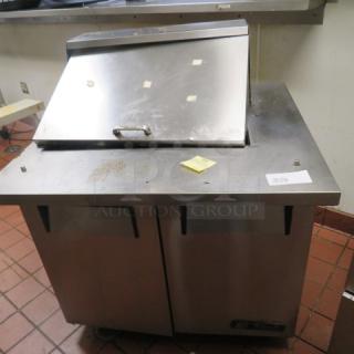 One True 2 Door Refrigerated Prep Table On Casters. Model# TSSU-36-12M-B.  115 Volt. 36.5X34X43.5. $4159.18