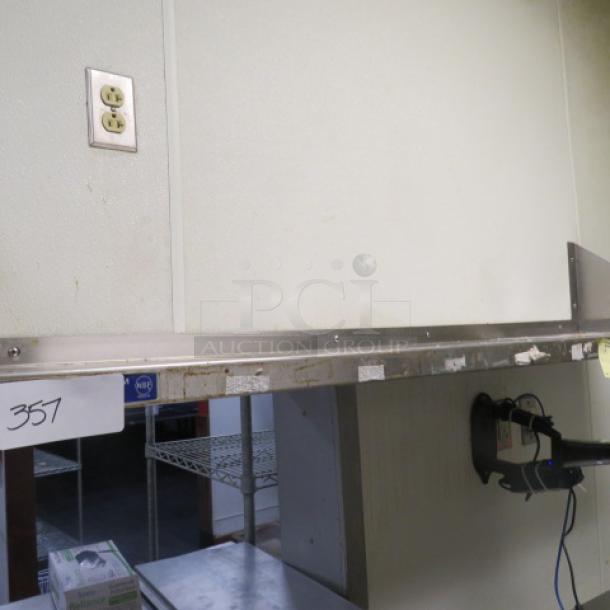One Stainless Steel Wall Mount Shelf. 60X12X10 - Image 1 of 1