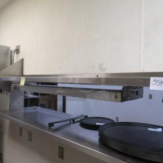 One Stainless Steel Wall Mount Shelf. 72X12X10