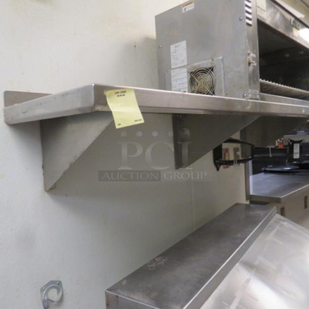 One Stainless Steel Wall Mount Shelf. 60X18X11 - Image 1 of 1