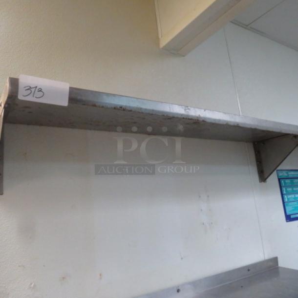 One Stainless Steel Wall Mount Shelf. 48X12X10 - Image 1 of 1