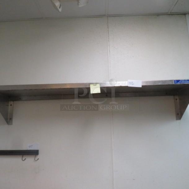 One Stainless Steel Wall Mount Shelf. 60X12X10 - Image 1 of 1
