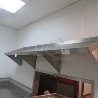 One Stainless Steel Wall Mount Dishwasher Rack Shelf. 54X19.5X21