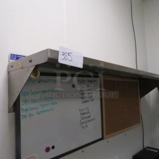 One Stainless Steel Wall Mount Shelf. 48X12X10