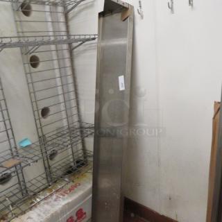One Stainless Steel Wall Mount Shelf. 72X12X0