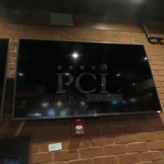 One 60 Inch LG Wall Mount TV.