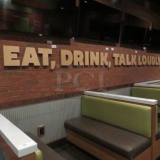 Wooden Letters, EAT DRINK TALK LOUDLY