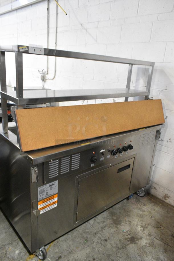 BRAND NEW SCRATCH AND DENT! 2022 Delfield SH-4 Stainless Steel Commercial Floor Style 4 Bay Steam Table on Commercial Casters. 120/208 Volts, 1 Phase. - Image 2 of 13