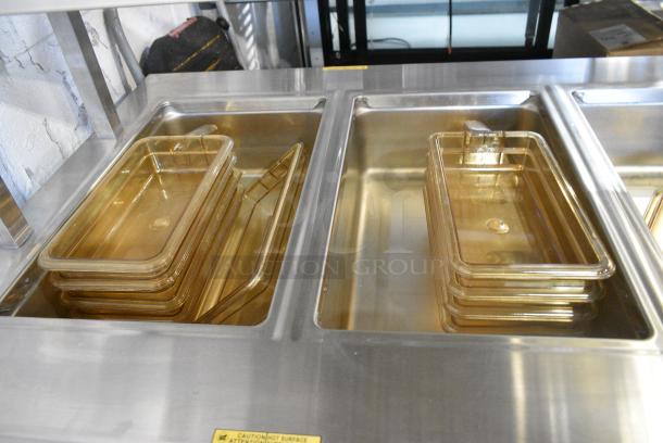 BRAND NEW SCRATCH AND DENT! 2022 Delfield SH-4 Stainless Steel Commercial Floor Style 4 Bay Steam Table on Commercial Casters. 120/208 Volts, 1 Phase. - Image 8 of 13