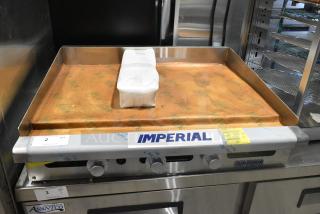 BRAND NEW SCRATCH AND DENT! Imperial ITG-36 Stainless Steel Commercial Countertop Natural Gas Powered Flat Top Griddle. 30,000 BTU.