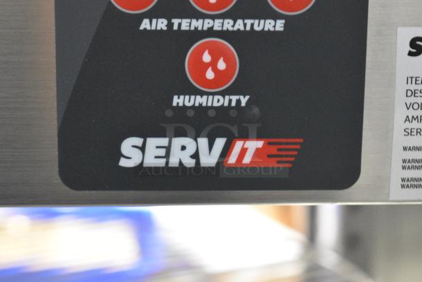 BRAND NEW SCRATCH AND DENT! ServIt 423PDW18D2 Stainless Steel Commercial Countertop 18" Self-Service Pizza Warmer with 4-Shelf Rotating Rack. 115 Volts, 1 Phase. Tested and Working! - Image 3 of 8