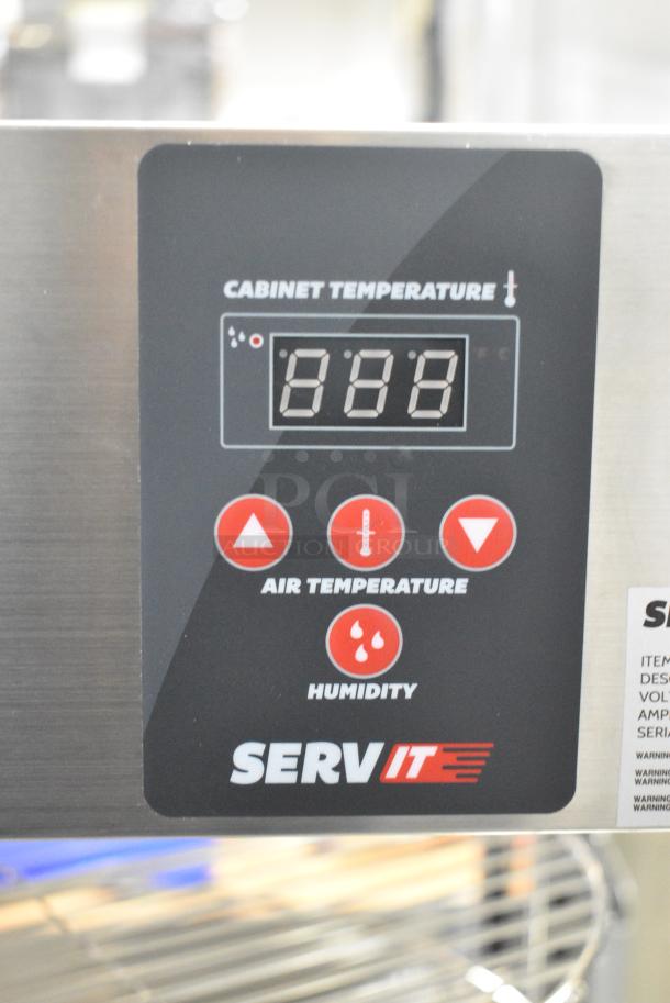 BRAND NEW SCRATCH AND DENT! ServIt 423PDW18D2 Stainless Steel Commercial Countertop 18" Self-Service Pizza Warmer with 4-Shelf Rotating Rack. 115 Volts, 1 Phase. Tested and Working! - Image 4 of 8