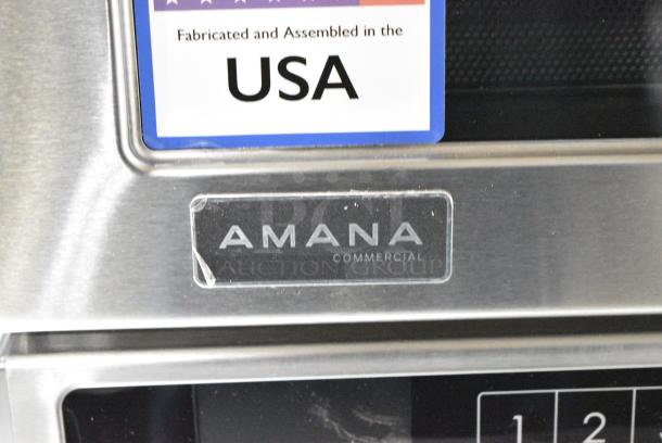 BRAND NEW SCRATCH AND DENT! 2023 Amana HDC18Y2 Stainless Steel Commercial Countertop Microwave Oven. 208/240 Volts, 1 Phase. - Image 2 of 5