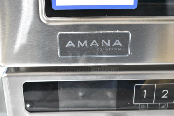 BRAND NEW SCRATCH AND DENT! 2023 Amana HDC18Y2 Stainless Steel Commercial Countertop Microwave Oven. 208/240 Volts, 1 Phase. - Image 2 of 5