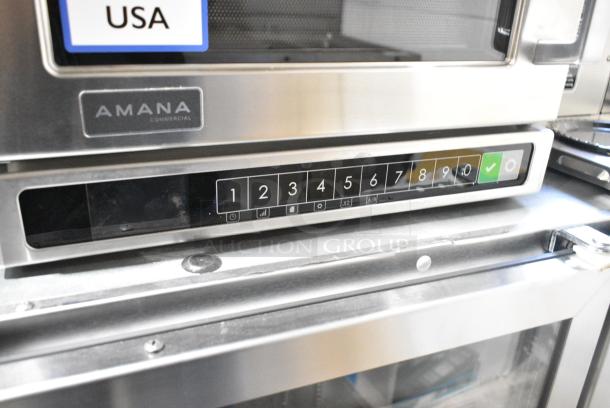 BRAND NEW SCRATCH AND DENT! 2023 Amana HDC18Y2 Stainless Steel Commercial Countertop Microwave Oven. 208/240 Volts, 1 Phase. - Image 3 of 5