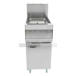 BRAND NEW SCRATCH AND DENT! Frymaster 15MC Stainless Steel Commercial 15 1/2" Stainless Steel Free Standing Spreader Cabinet for D50G and SM50G Fryers.