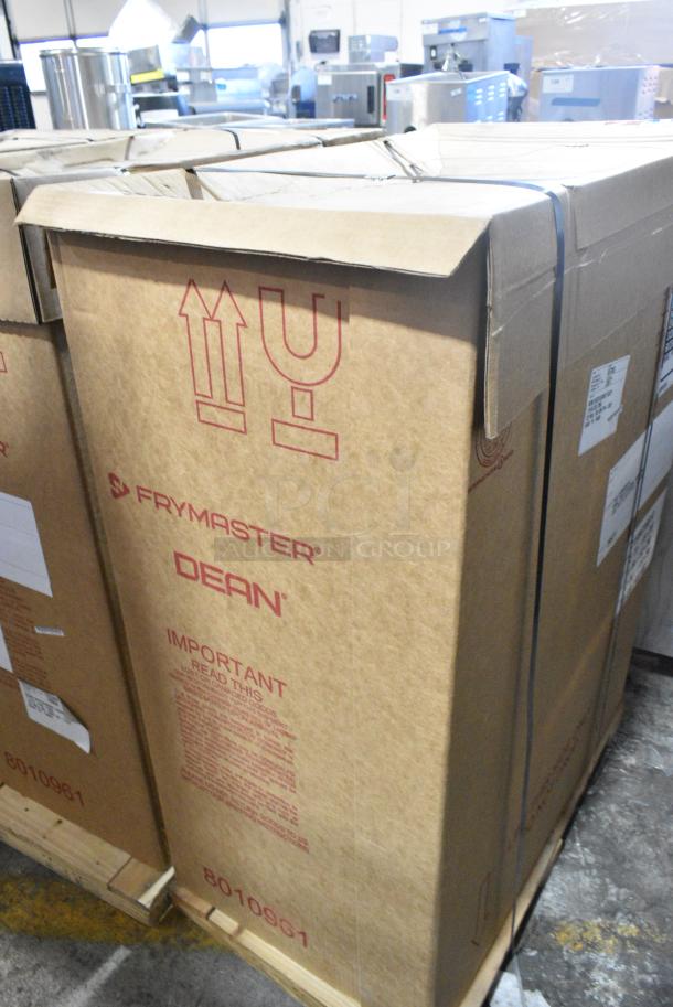 BRAND NEW SCRATCH AND DENT! Frymaster 15MC Stainless Steel Commercial 15 1/2" Stainless Steel Free Standing Spreader Cabinet for D50G and SM50G Fryers. - Image 2 of 3