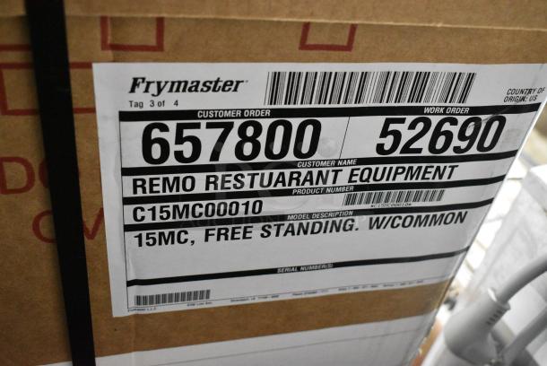 BRAND NEW SCRATCH AND DENT! Frymaster 15MC Stainless Steel Commercial 15 1/2" Stainless Steel Free Standing Spreader Cabinet for D50G and SM50G Fryers. - Image 3 of 3