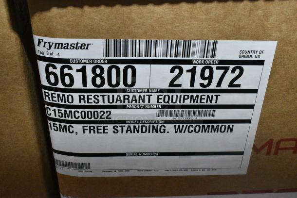 BRAND NEW SCRATCH AND DENT! Frymaster 15MC Stainless Steel Commercial 15 1/2" Stainless Steel Free Standing Spreader Cabinet for D50G and SM50G Fryers. - Image 3 of 3