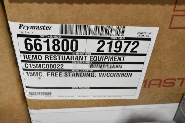 BRAND NEW SCRATCH AND DENT! Frymaster 15MC Stainless Steel Commercial 15 1/2" Stainless Steel Free Standing Spreader Cabinet for D50G and SM50G Fryers. - Image 3 of 3