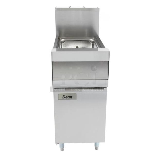 BRAND NEW SCRATCH AND DENT! Frymaster 15MC Stainless Steel Commercial 15 1/2" Stainless Steel Free Standing Spreader Cabinet for D50G and SM50G Fryers. - Image 1 of 3