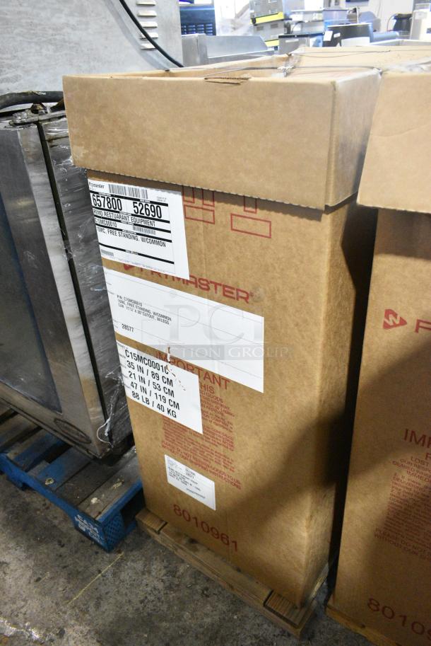 BRAND NEW SCRATCH AND DENT! Frymaster 15MC Stainless Steel Commercial 15 1/2" Stainless Steel Free Standing Spreader Cabinet for D50G and SM50G Fryers. - Image 2 of 3